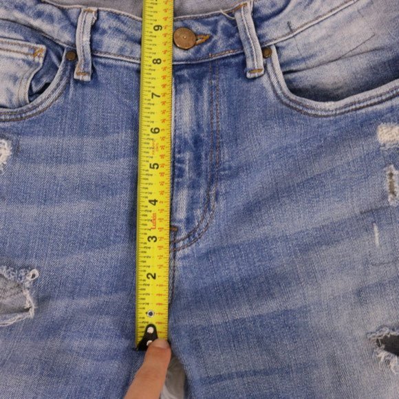 Zara mid rise medium wash ankle boyfriend jeans b7 - Picture 8 of 9